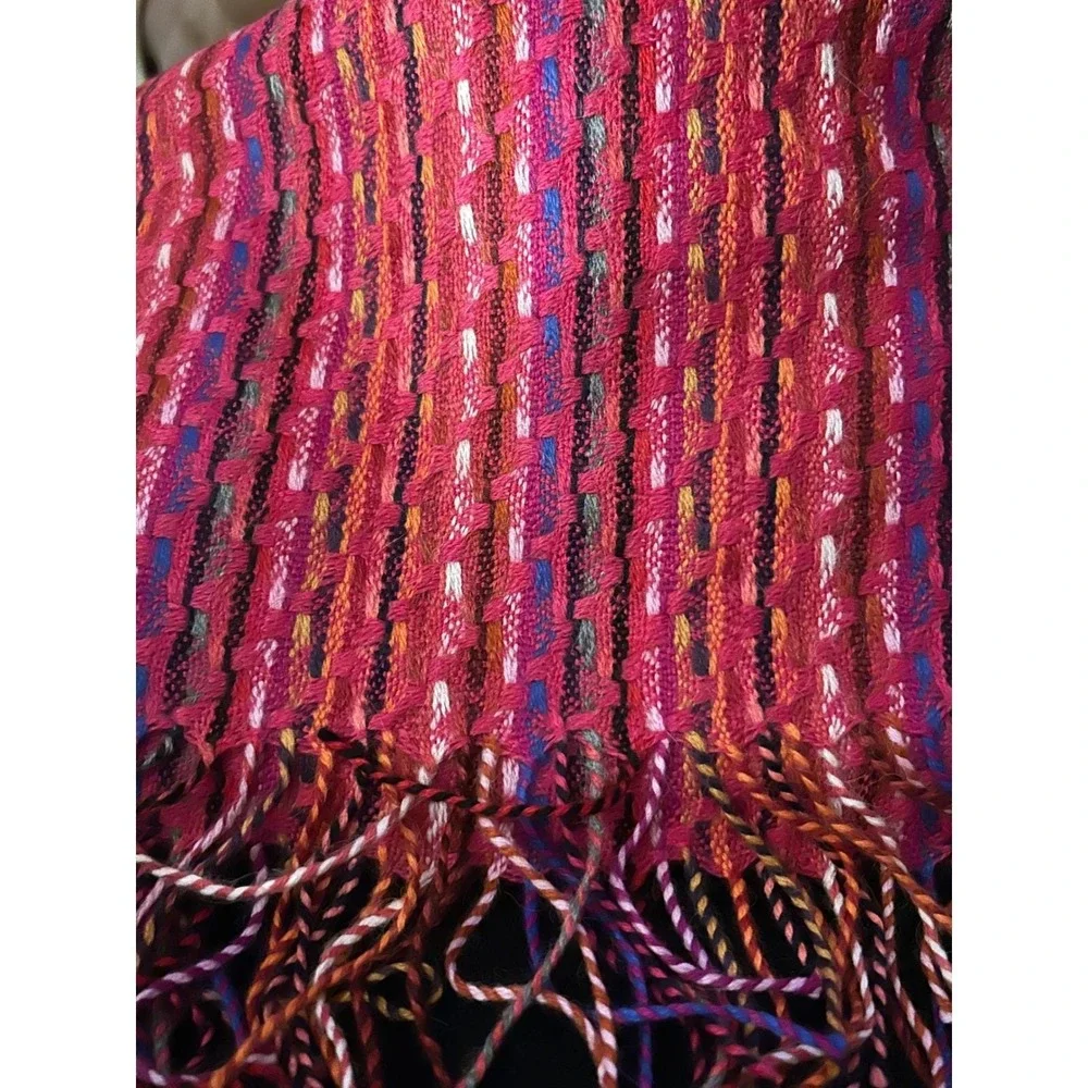 Peruvian Soul Handwoven‎ Baby Alpaca Scarf Lightweight Artisan Spring Summer